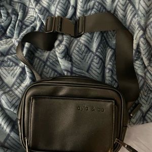 Ayla black bum bag